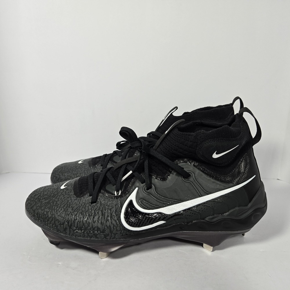 Mens 13 Nike Alpha Huarache NXT Baseball Cleats DJ6517-010 Black Smoke
